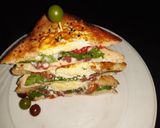A picture of step 1 of Egg in a nest sandwich.