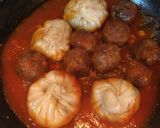 A picture of step 17 of Fish Momo with Fish Balls in Red Sauce.