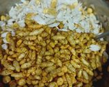 A picture of step 2 of Khatti meethi sev Bhel puri.