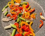 A picture of step 1 of Beef Stir-Fry with Bell Peppers.
