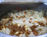 A picture of step 7 of Chicken Afghani pulao 😋.
