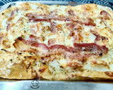 Foto del paso 6 de la receta: Masa crujiente de arroz con cebolla, panceta y queso