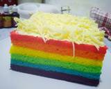 Rainbow cake langkah memasak 10 foto