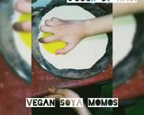 A picture of step 3 of Vegan cheesy momo.
