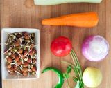 A picture of step 1 of Colour full veggies salaid.