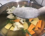 A picture of step 1 of Navratan Korma (no onion no garlic).
