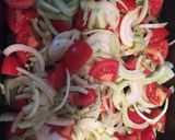 A picture of step 1 of Baked cod with roasted fennel, onions and tomatoes.