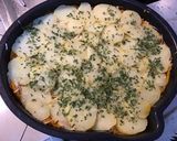 Une image de l'étape 17 de Citrouille joyeuse (purée de courge delica moretti,pommes de terre,lard,emmental,persil).
