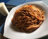 A picture of step 3 of Spaghetti.