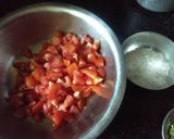 A picture of step 1 of Bengali style tomato chutney.