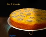 A picture of step 8 of Kiwi and lime upside down cake.