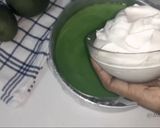 A picture of step 8 of Raw Mango cheese cake...No bake.