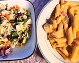 A picture of step 4 of Penne chicken pasta.