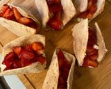 A picture of step 2 of Cinnamon Strawberry Cheesecake Dessert Tacos.
