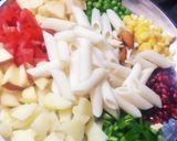 A picture of step 1 of Pizza Hut Nutty Pasta Salad.