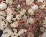 A picture of step 3 of My Peppered Steak Mince,Mushroom all in one Skillet & Pasta 😁.