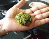 A picture of step 4 of Bhaji vada.