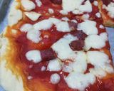 A picture of step 4 of Sheet Pan Pizza with Semolina Flour 🍕🍕🍕.