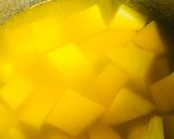 A picture of step 1 of Peri peri semi fried spicy potatoes.