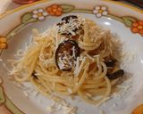 A picture of step 4 of Spaghetti with Zucchini and Ricotta Salata.