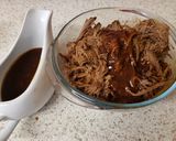 A picture of step 10 of My Slow BBQ Pulled Beef. 😁.