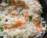 A picture of step 4 of Vegetable Fried Rice.