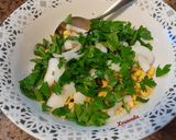 A picture of step 2 of Chickpea Salad with Capers and Tuna.