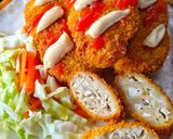 Foto langkah ke 7 dari resep Tahu Katsu dan Salad ala Hokben.