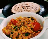 A picture of step 6 of Punjabi Paneer Bhurji.