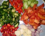 Foto langkah ke 4 dari resep Cumi asin pete cabai ijo.