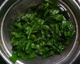 A picture of step 1 of Palak paratha/ spinach paratha.