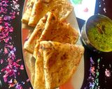 A picture of step 5 of Puran poli with thandai flavour.