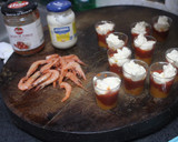 Foto del paso 1 de la receta: Gambas en vasitos tres colores