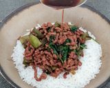 Foto del paso 9 de la receta Wok de judías verdes, carne picada y espinacas