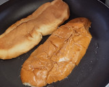 Foto del paso 4 de la receta: Sándwich🥐de berenjena🍆bbq, carne🧅, queso🧀y cebollas grillé🥯🥩🧀