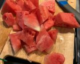 A picture of step 1 of Watermelon refresher.