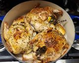 A picture of step 10 of Roasted Cornish Hens over French Breads with a Rich Creamy Top.