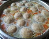 Zöldborsóleves juhtúrós gombóccal recept fázis 3 fotója