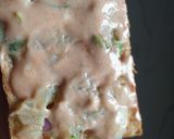 A picture of step 3 of Open masala Toast.