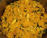 A picture of step 5 of Palm oil rice.