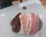 Baconbe göngyölt csirkemáj recept lépés 2 foto