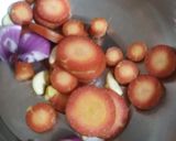 A picture of step 1 of Clear Carrot soup.