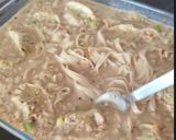 A picture of step 4 of Easy Vegan Dumpling Ramen Bake.