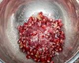 A picture of step 1 of Pomegranate fruit mock tail.
