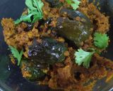 A picture of step 1 of Stuffed Eggplant and Peas & Mushroom with Chapati.