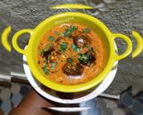 A picture of step 6 of Bharwa Masala baingan.