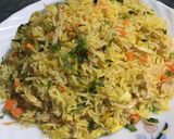 A picture of step 16 of Vegetables rice.
