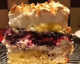 Pas rețetă Tort ceresc 😍blat pufos, bezea, semințe de migdale, frișcă cu mascarpone și afine😋👌 1 fotografie
