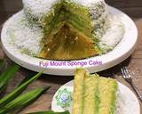Sponge cake with pandan coconut pastry cream (Fuji mountain sponge cake) recipe step 11 photo