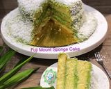 A picture of step 11 of Sponge cake with pandan coconut pastry cream (Fuji mountain sponge cake).